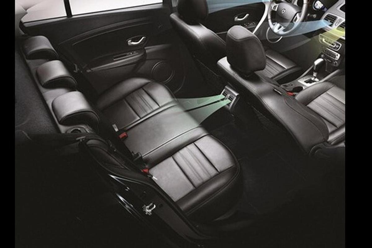 a view of the back seats of a car