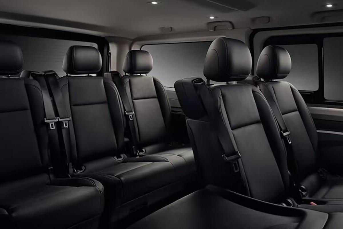 a view of the back seats of a car