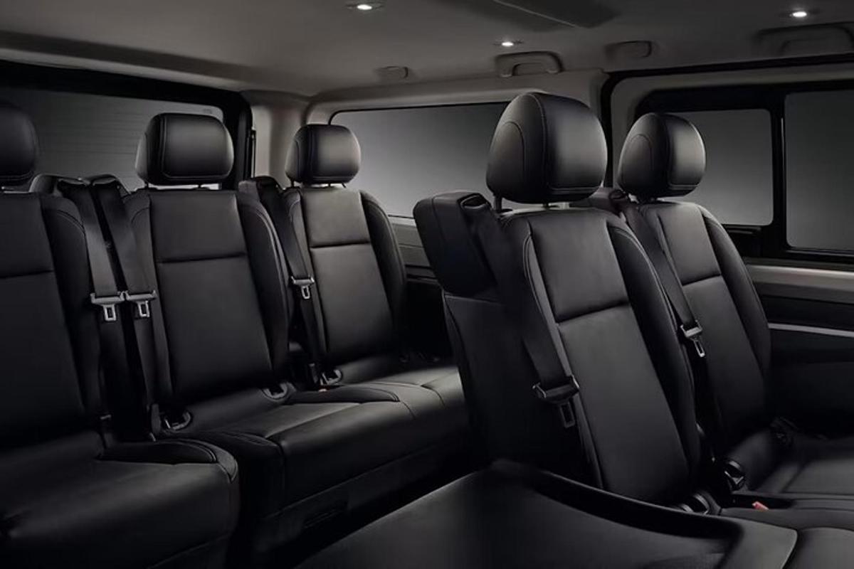 a view of the back seats of a car