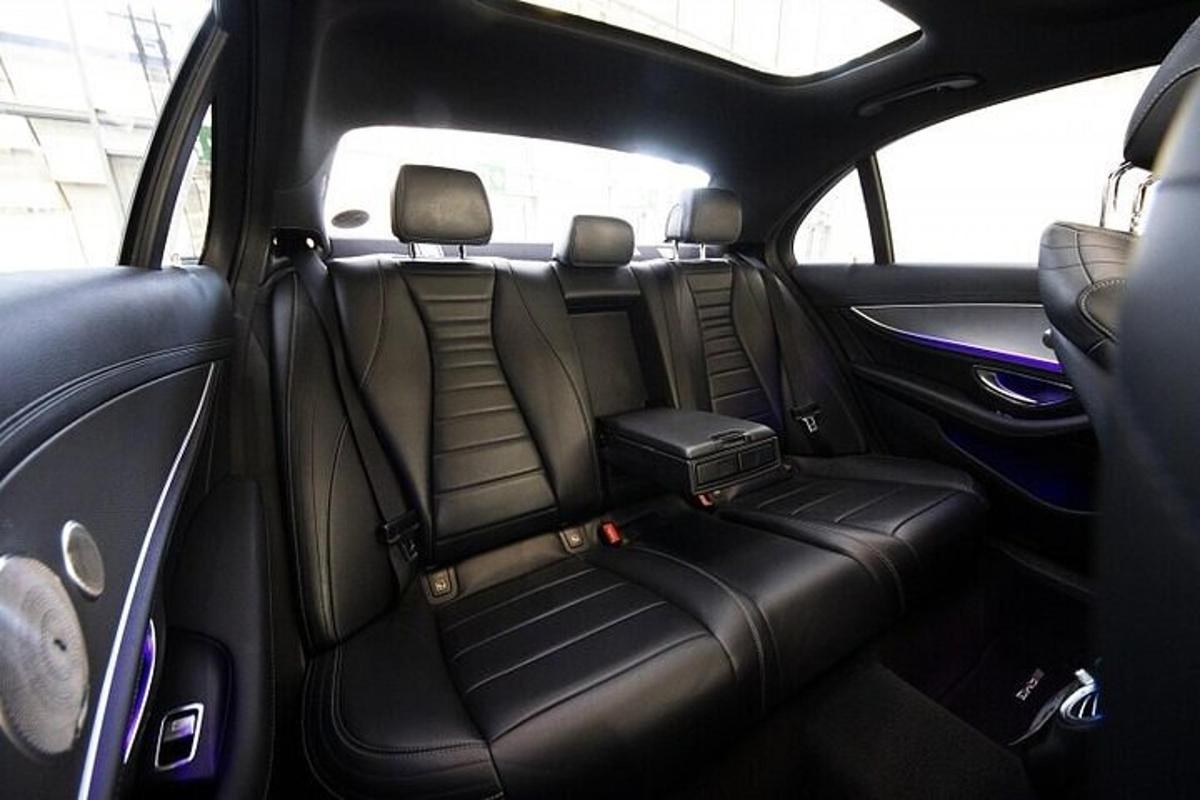 a view of the back seat of a car