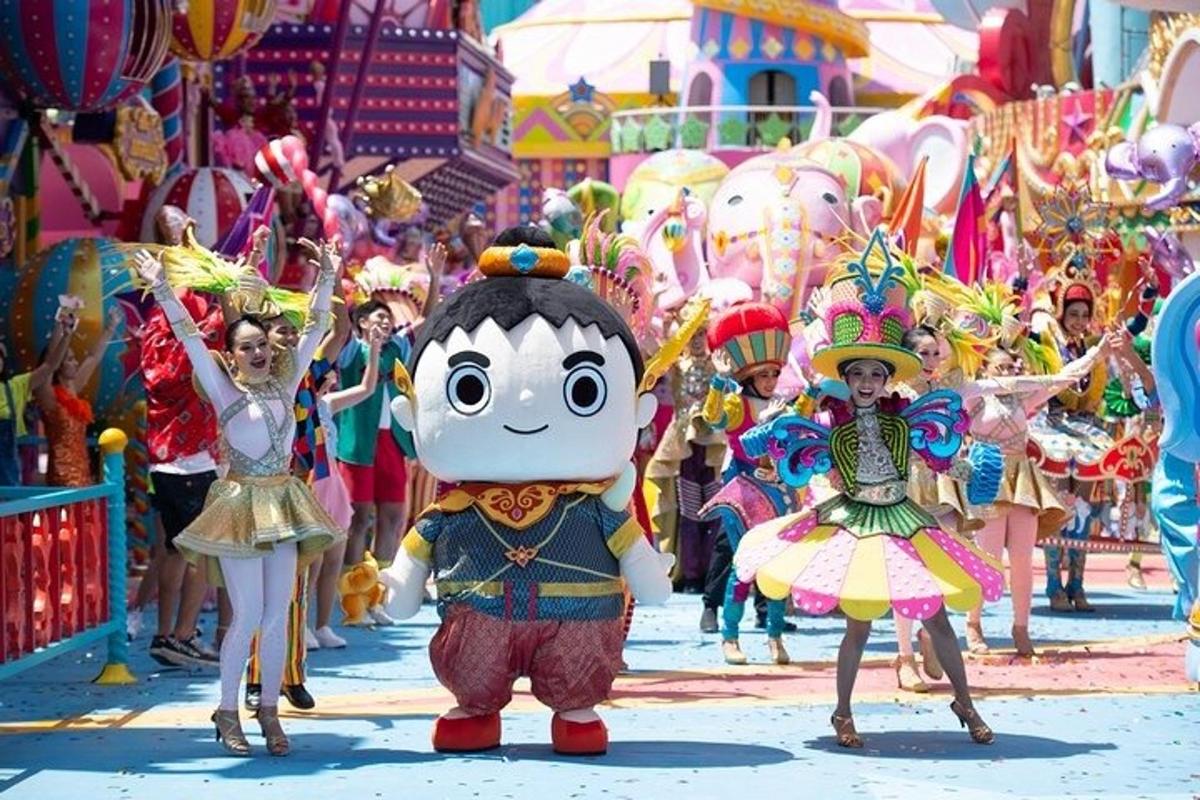 um grupo de pessoas dançando em um carnaval