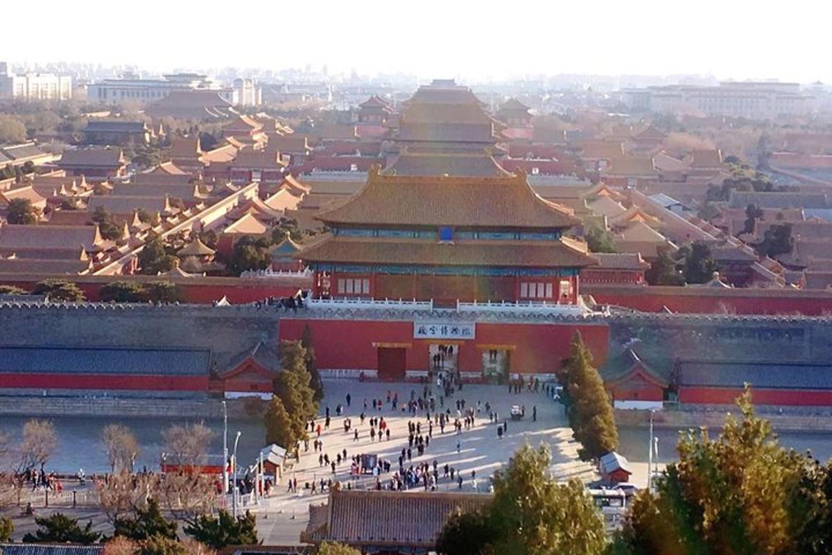 a view of the forbidden city in beijing