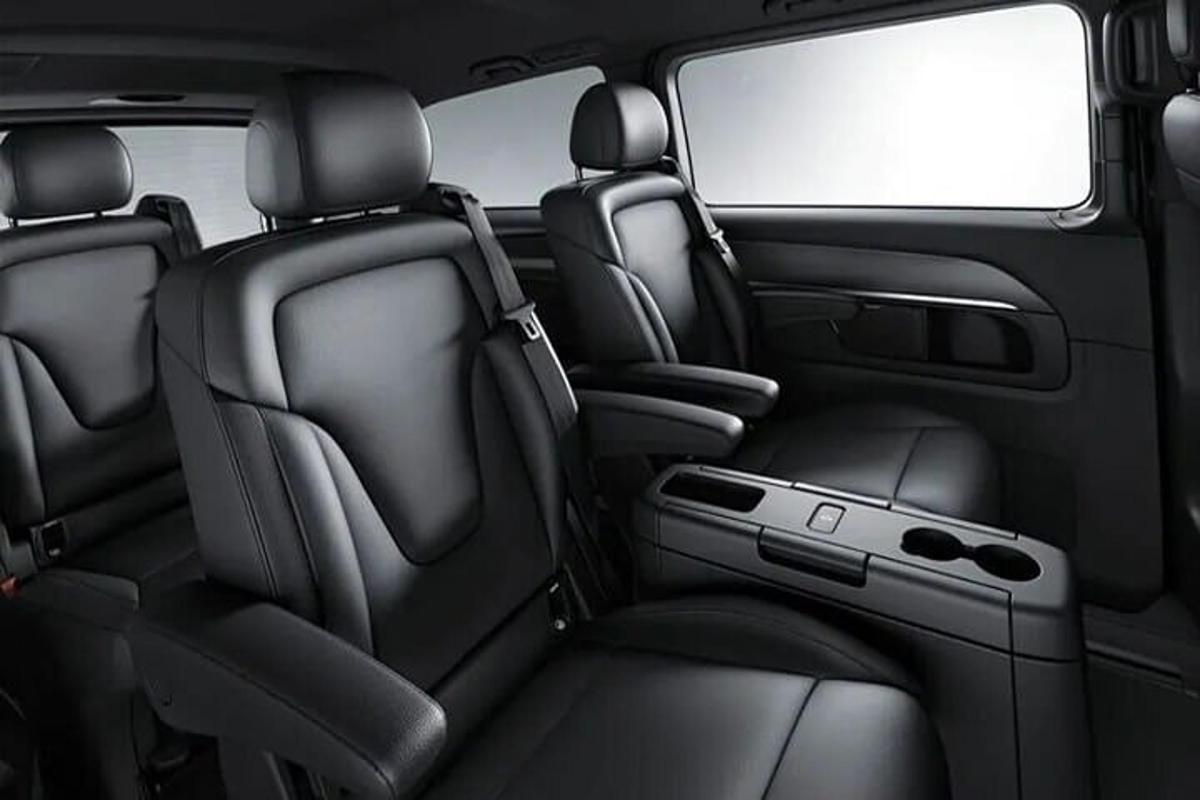a view of the back seats of a car