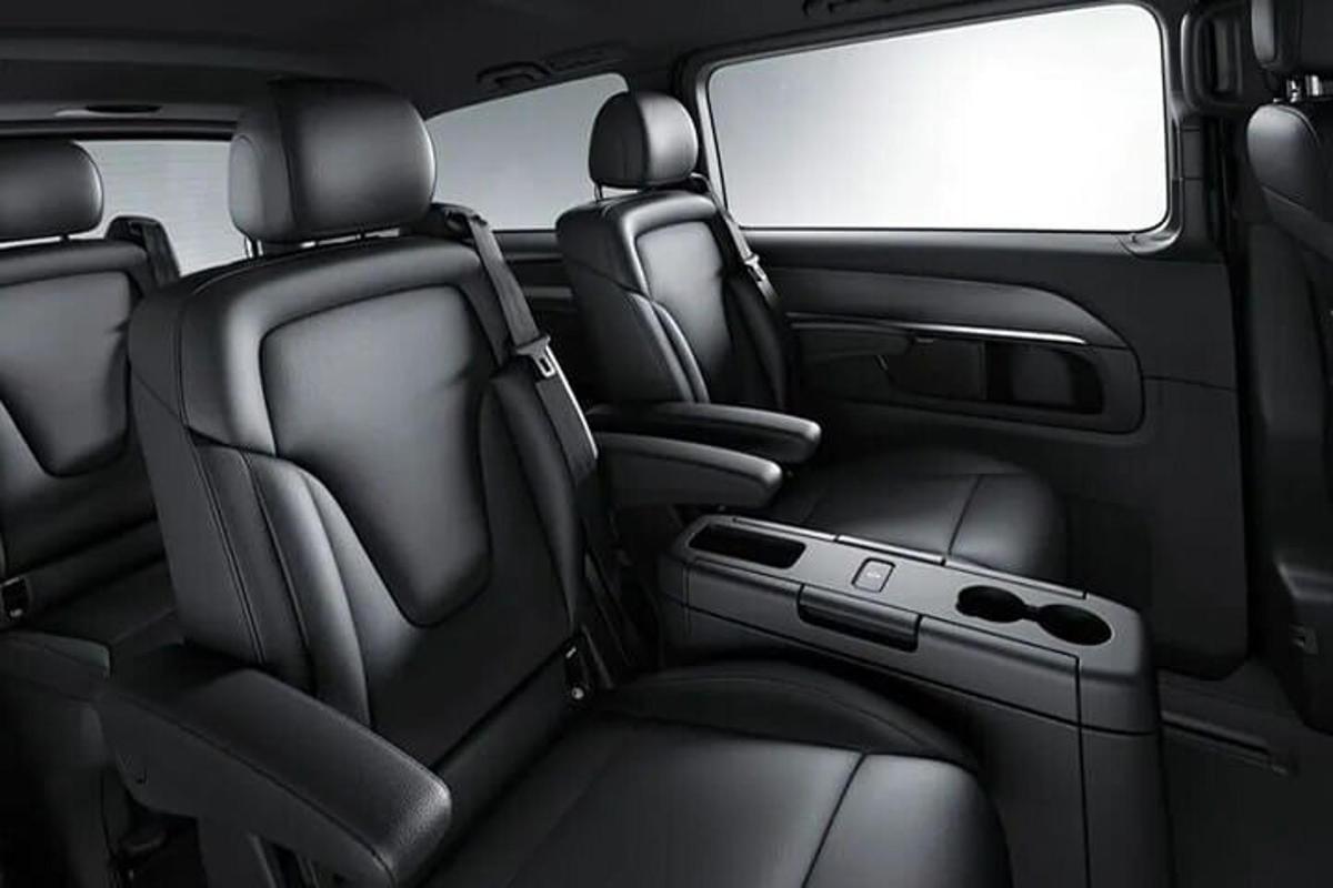a view of the back seats of a car