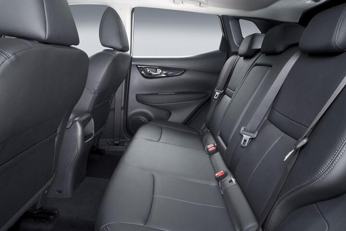 a view of the back seats of a car