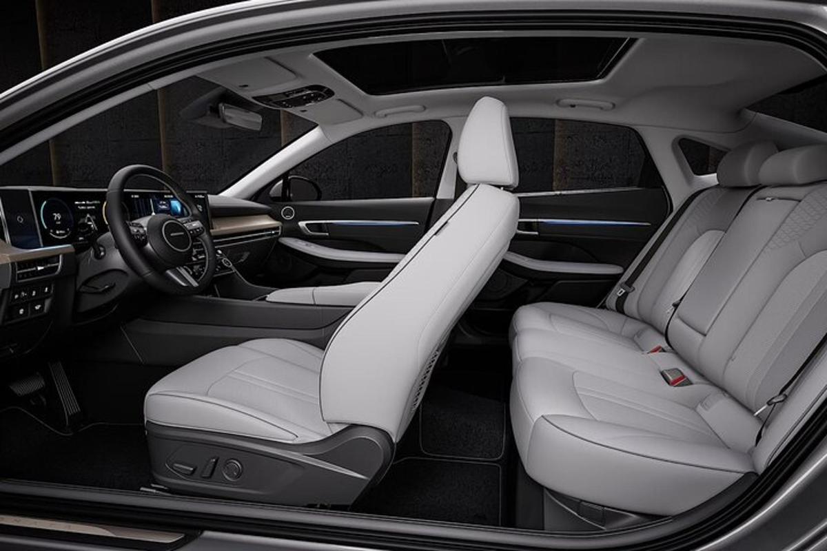 a view of the back seat of a car