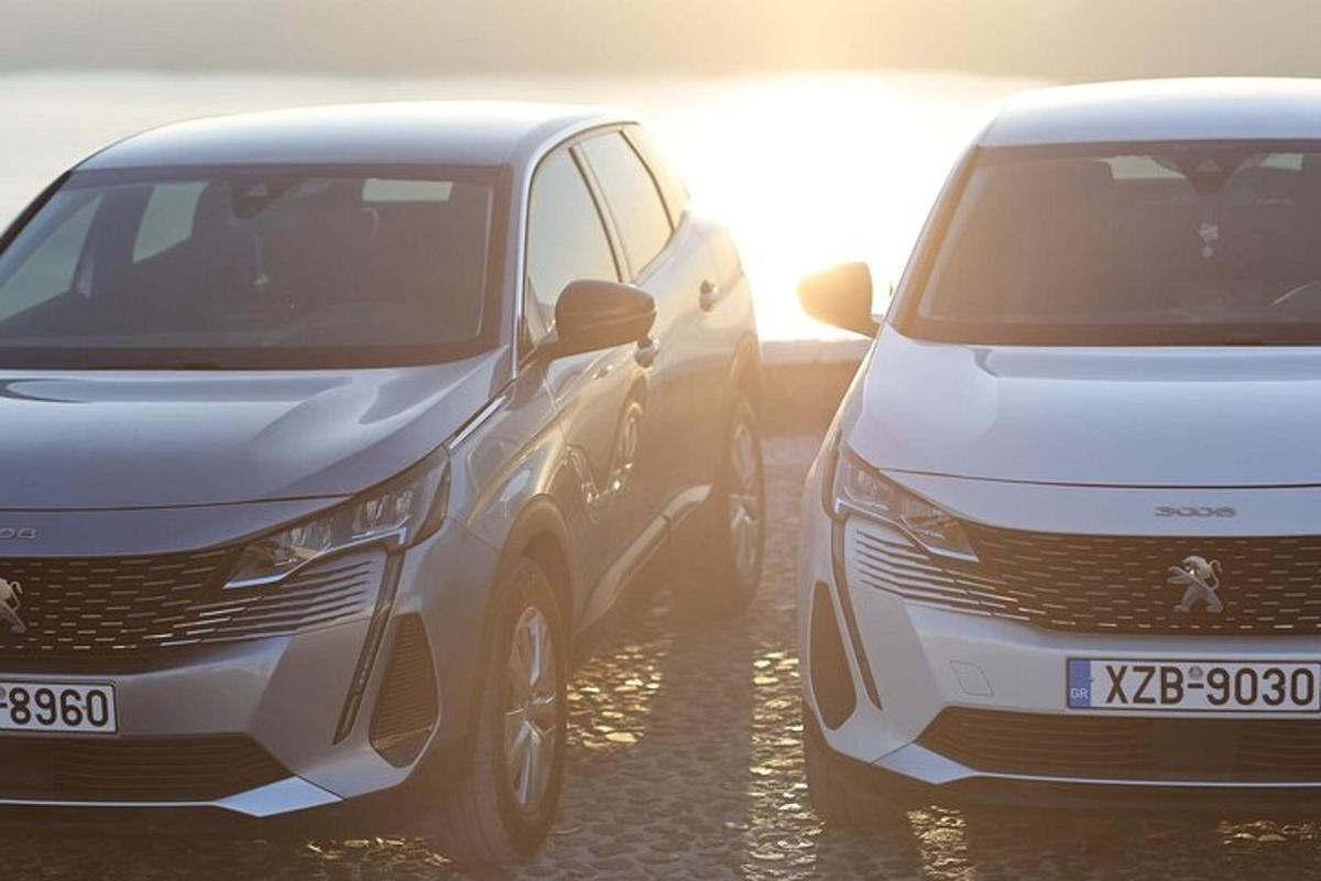 due SUV bianchi parcheggiati uno accanto all'altro