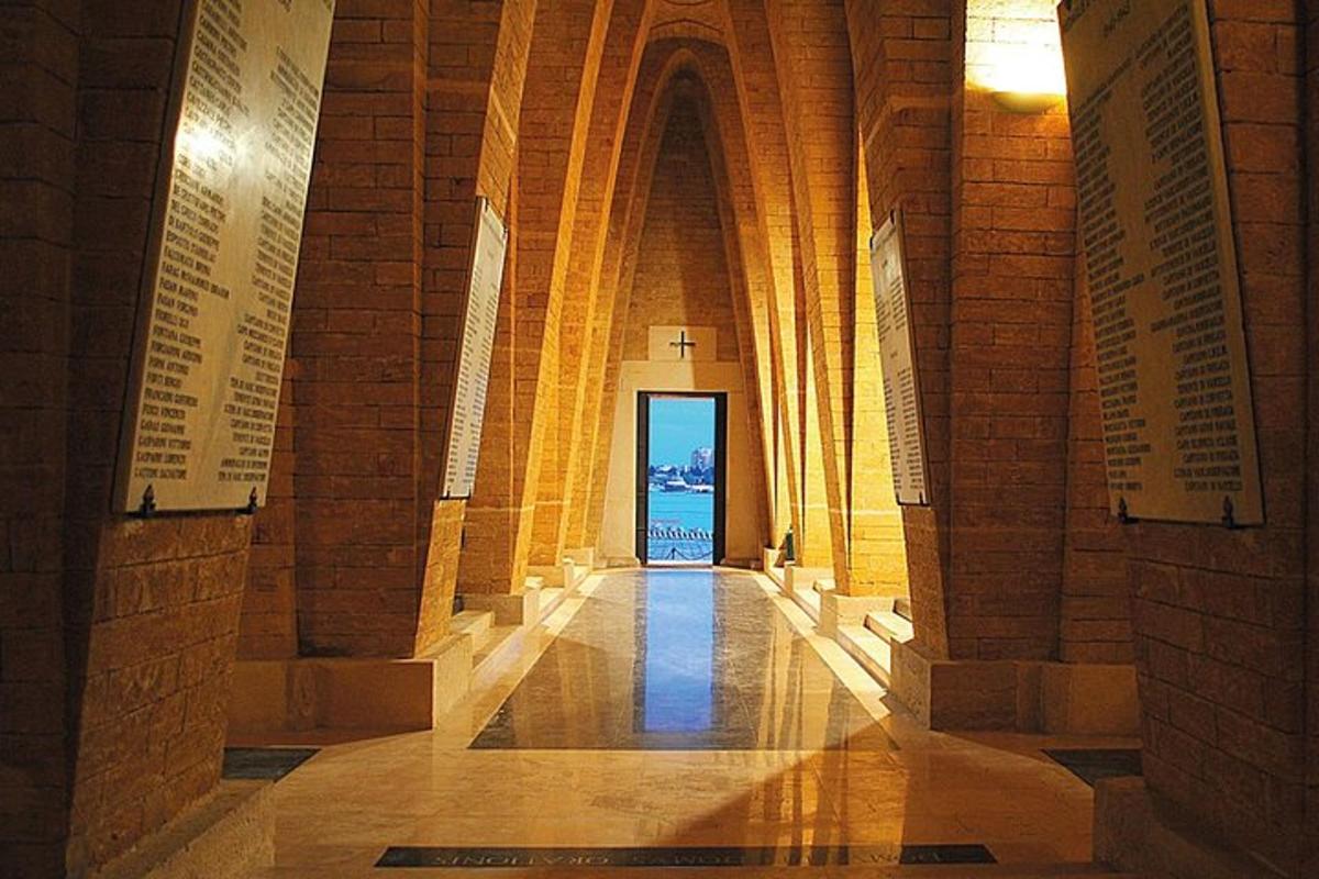 a hallway of a building with a door in it