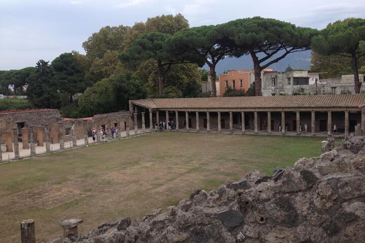 un grande campo di fronte a un edificio