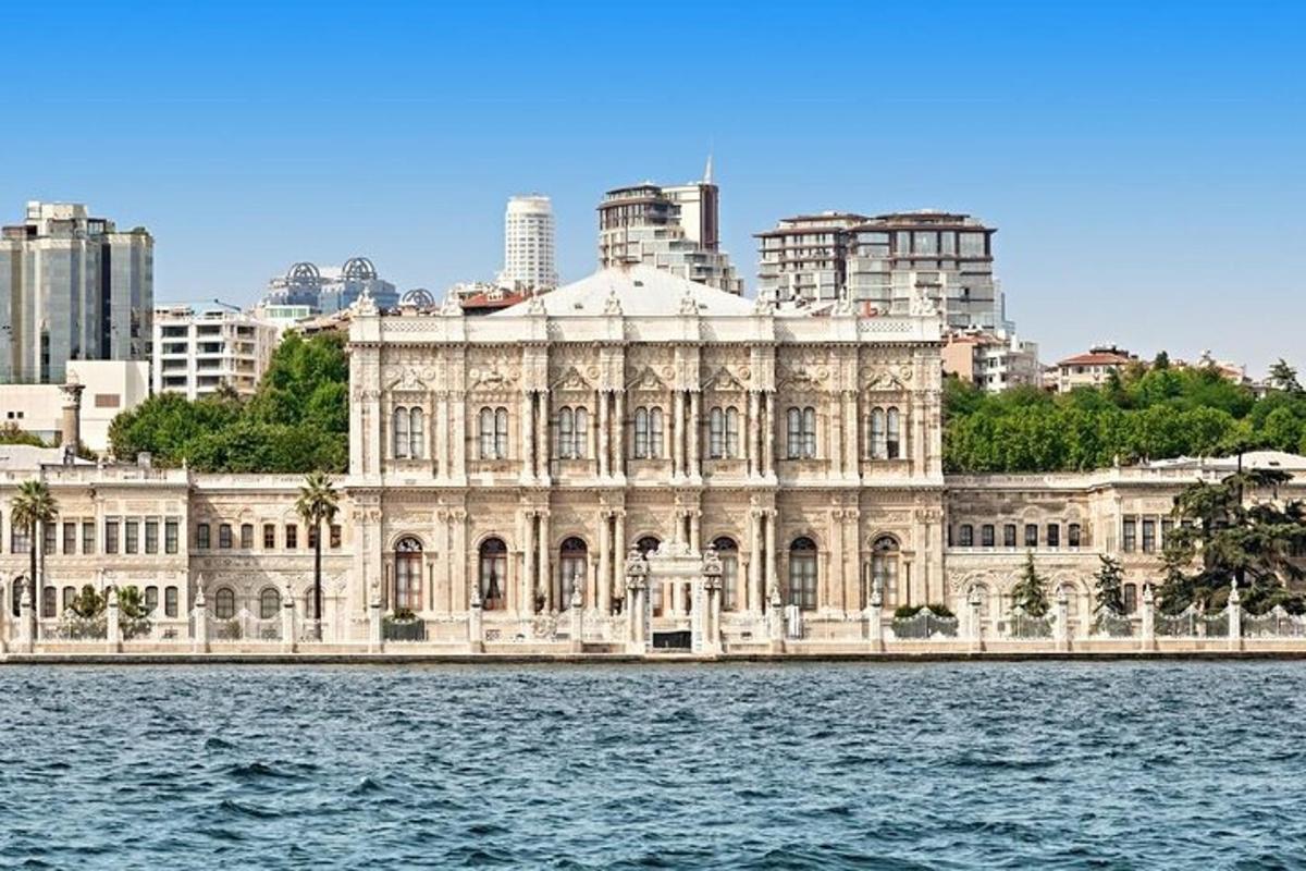 a large building on the shore of a body of water