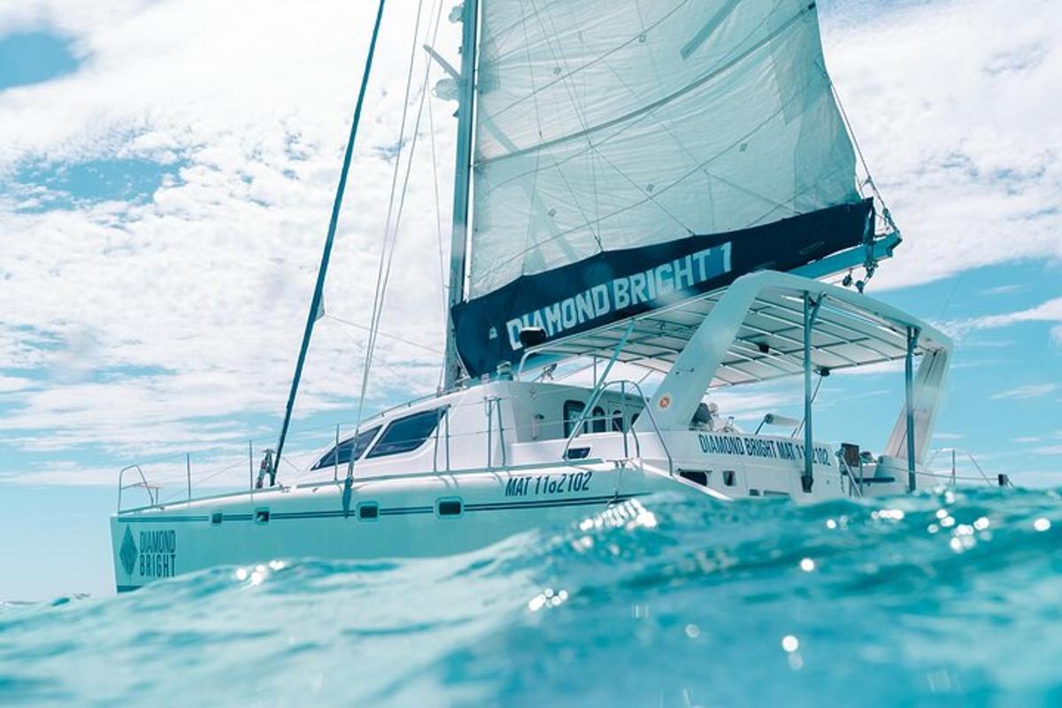 a sail boat in the water on the ocean