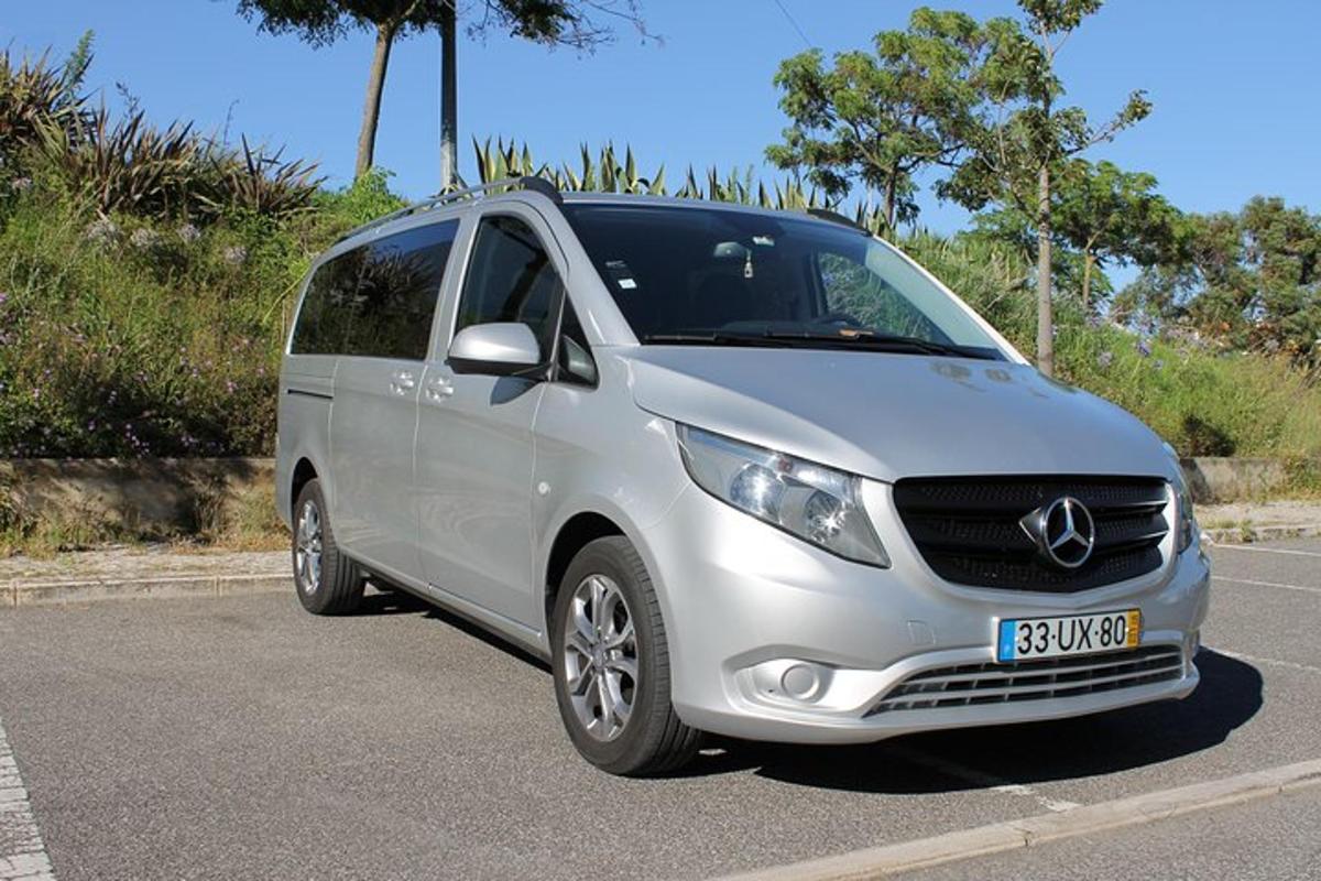 stříbrný minivan zaparkovaný na parkovišti