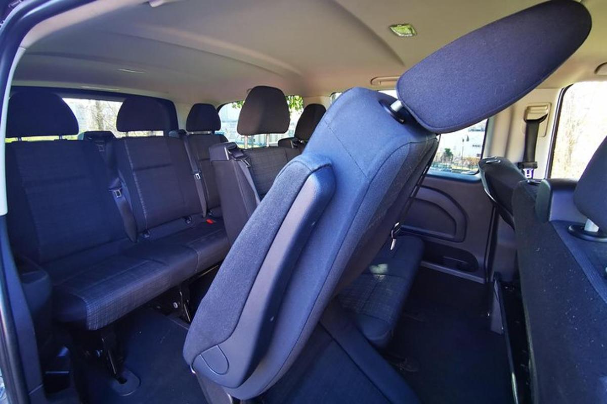a view of the back seats of a van