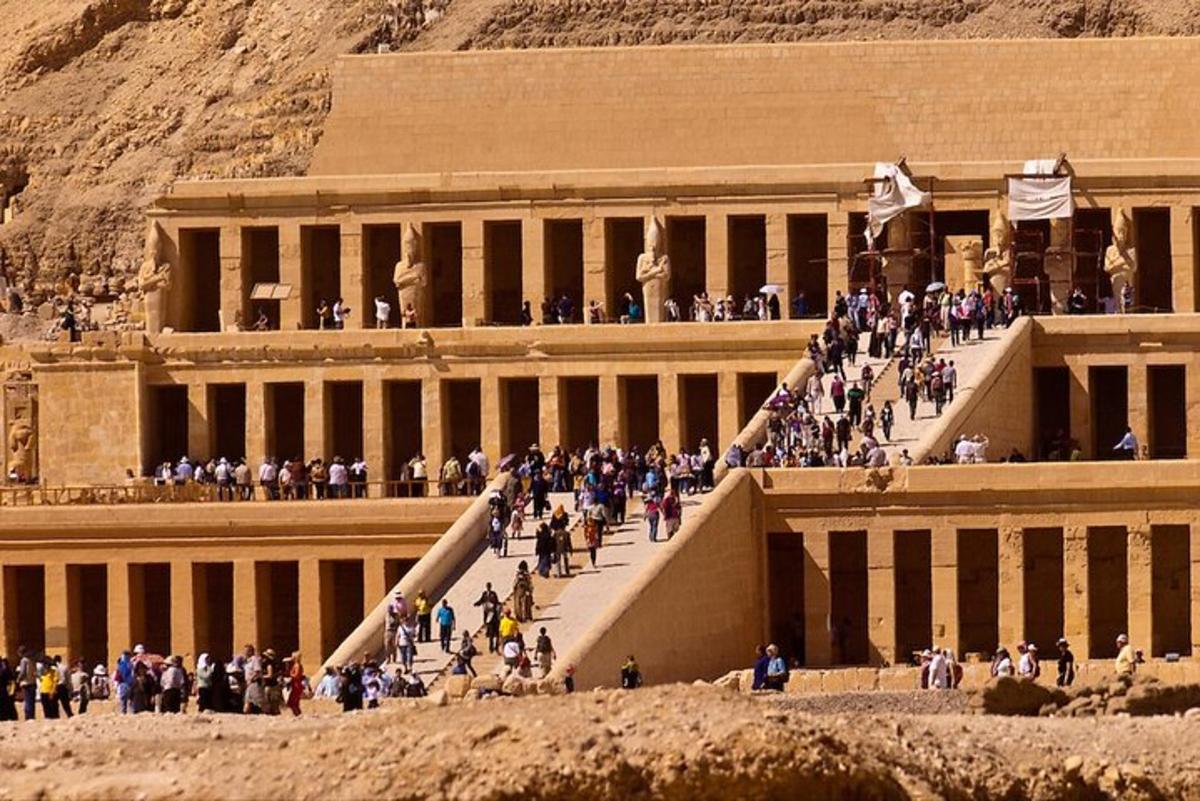 eine große Gruppe von Menschen, die die Treppe eines Gebäudes hinaufgehen