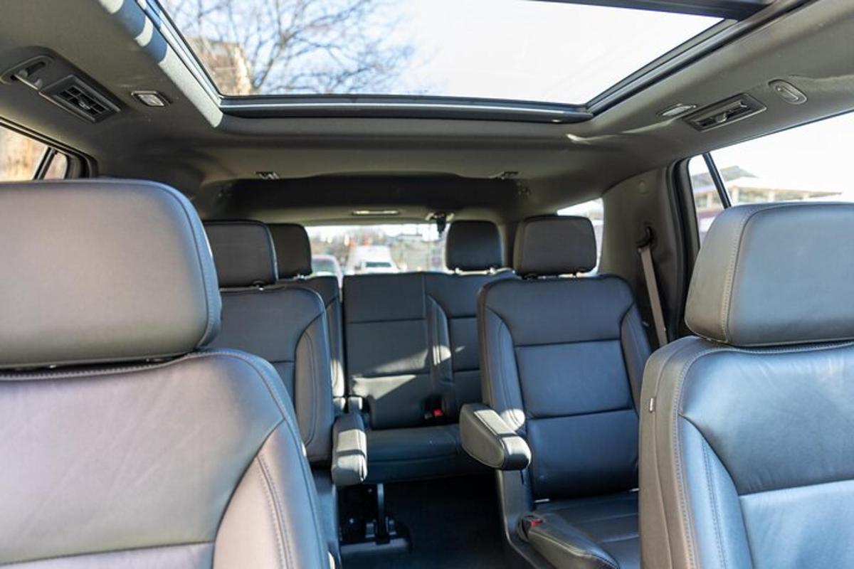 a view of the back seats of a van
