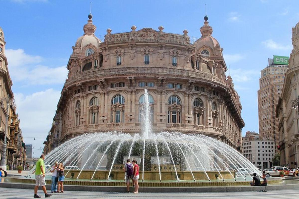 una fuente de agua frente a un edificio