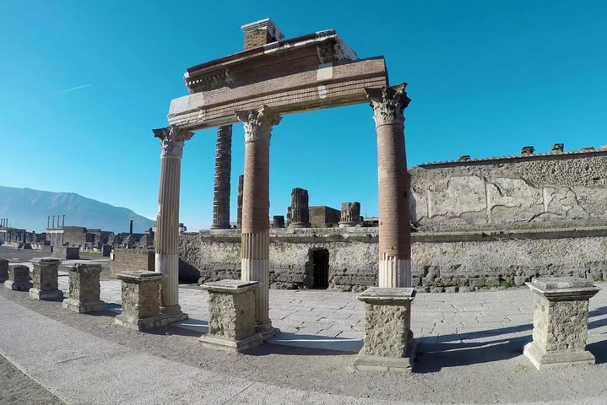 an arch in the ruins of a building