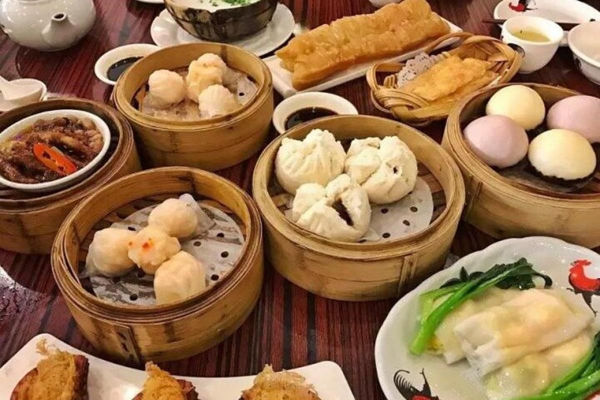 a table topped with baskets filled with different types of food