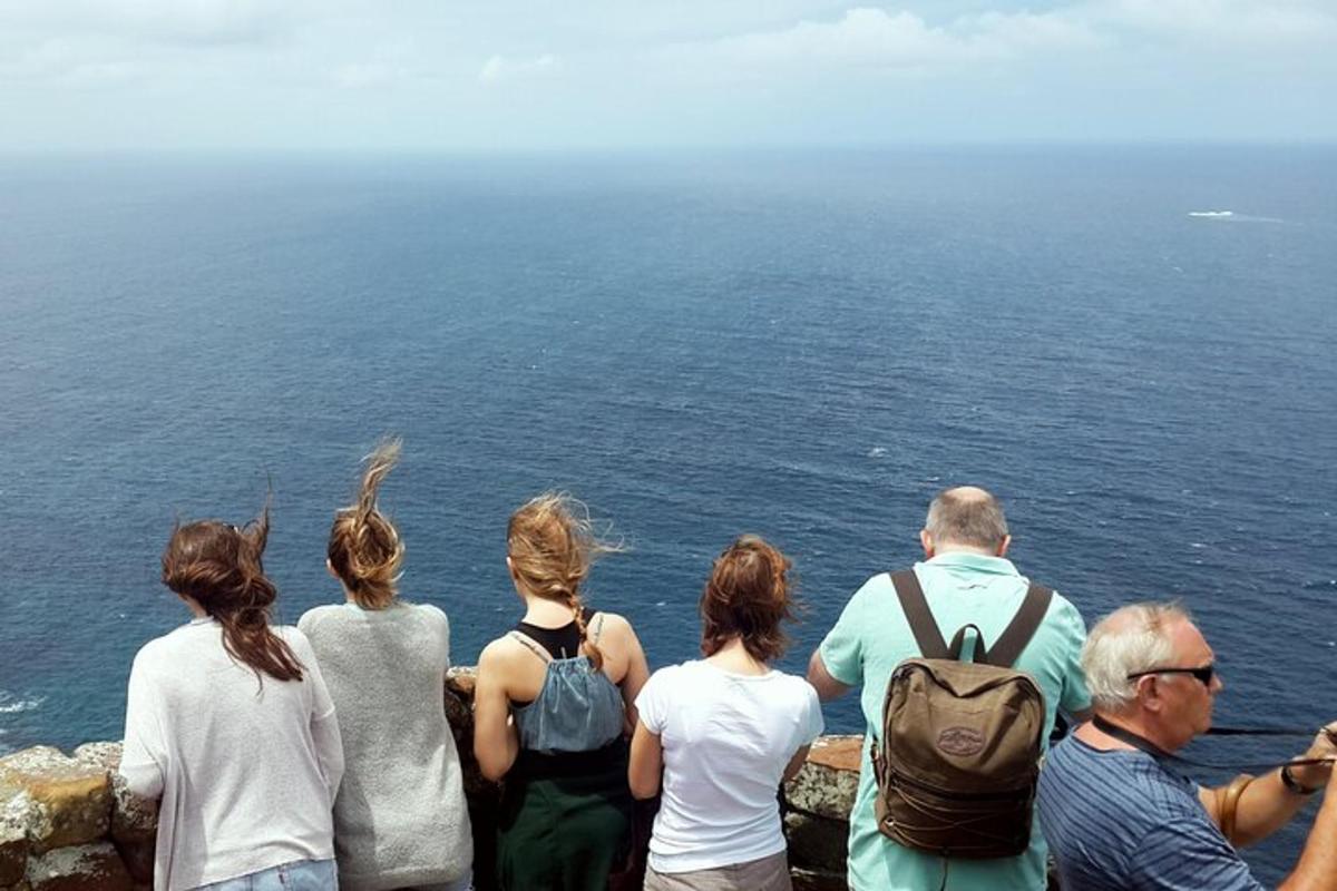 Un grupo de personas mirando el océano