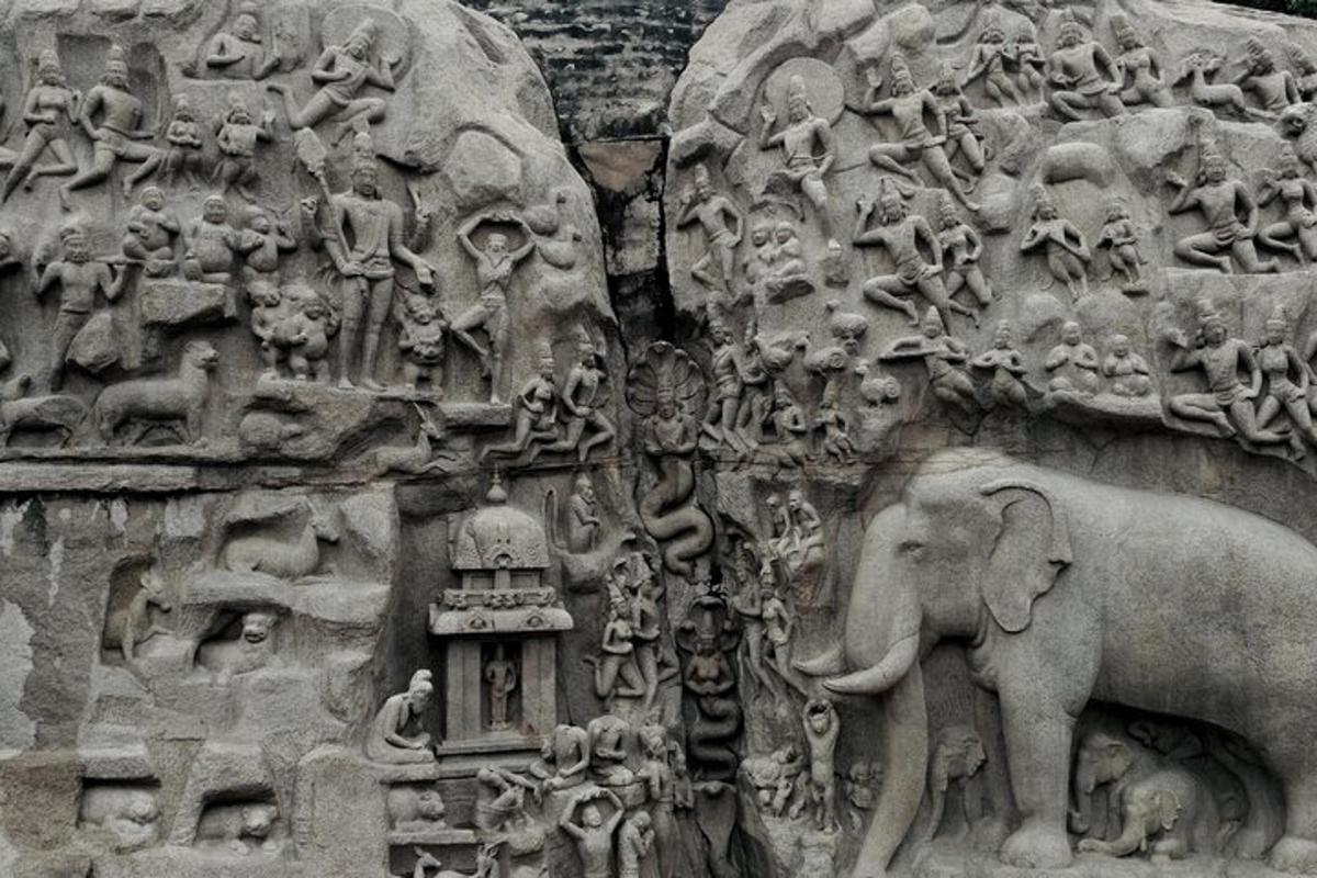a stone building with a statue of an elephant