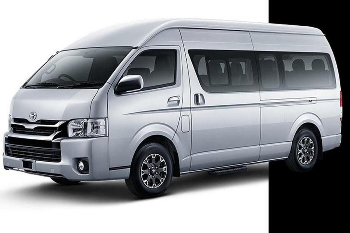 a white van parked on a white background