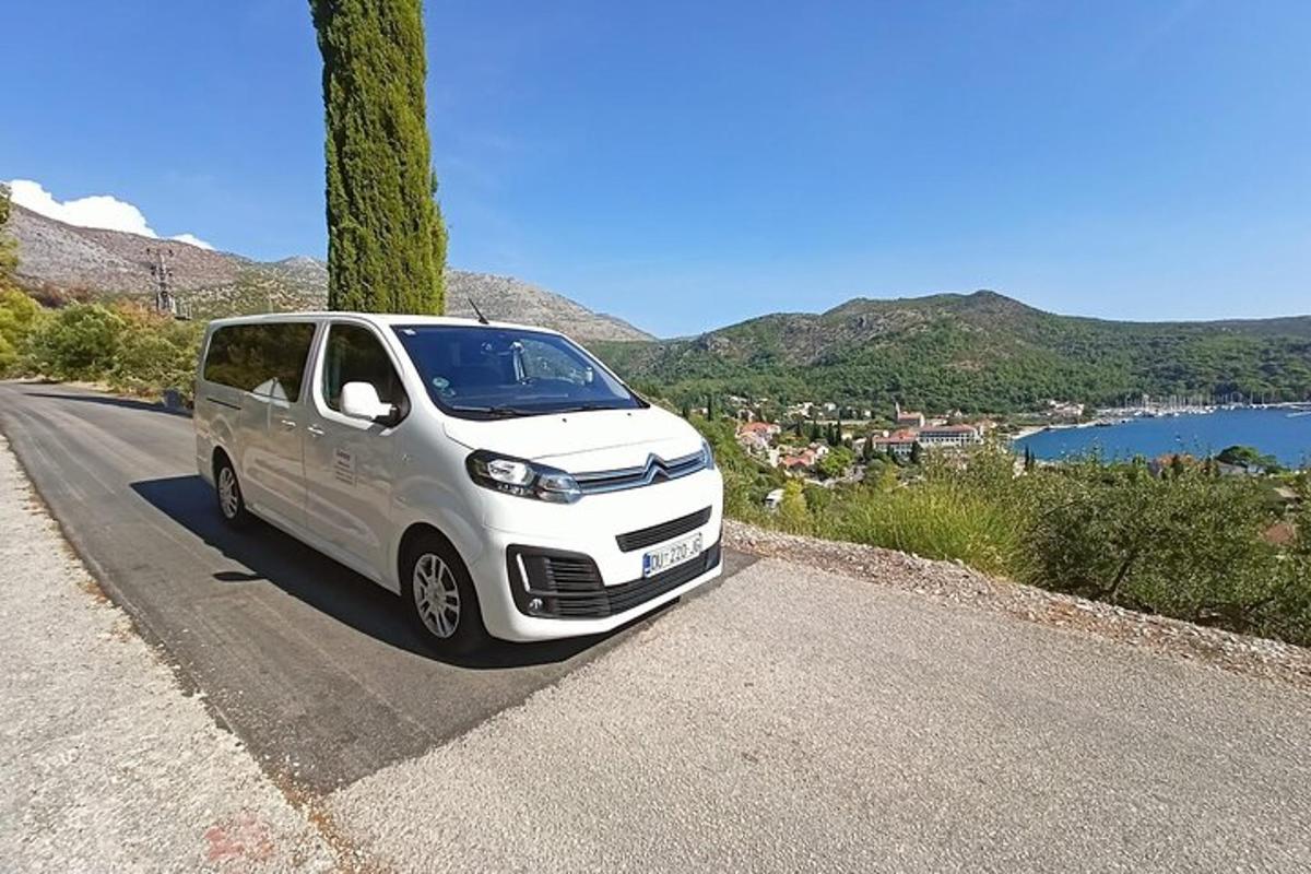 bel kombi parkiran ob cesti