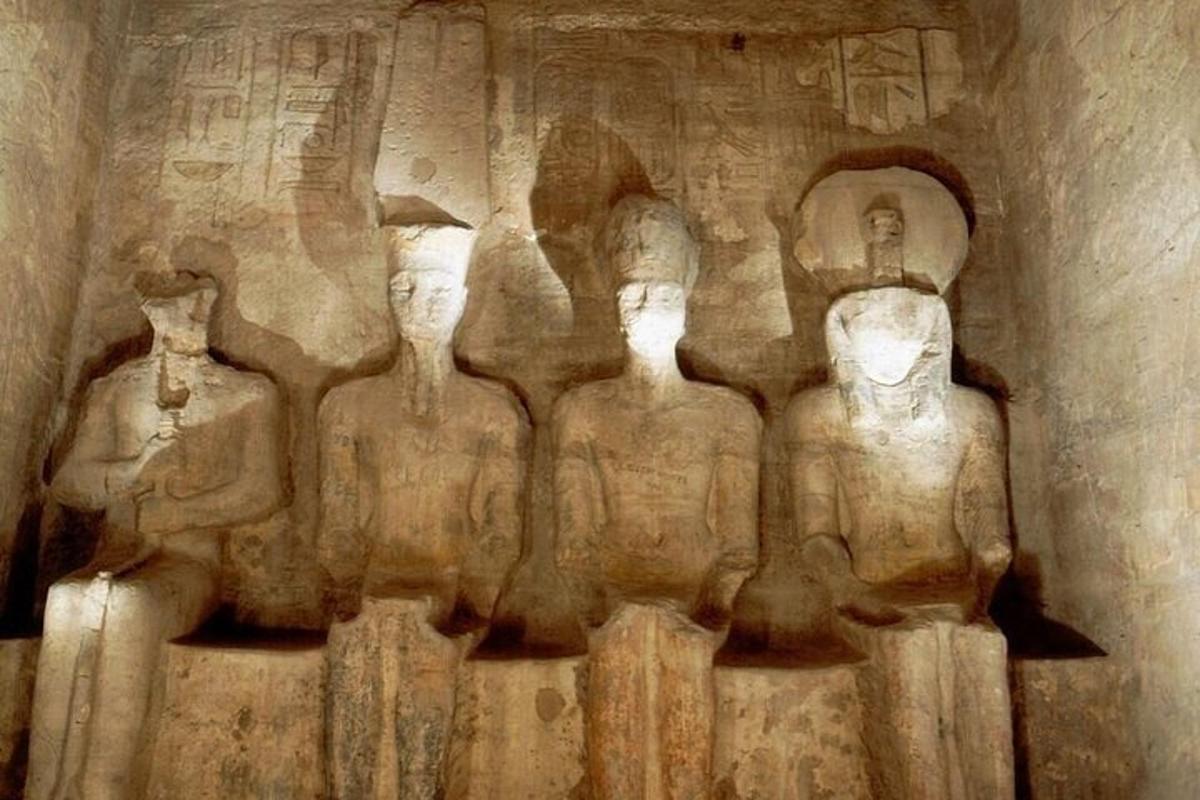 a relief of a group of people on a wall