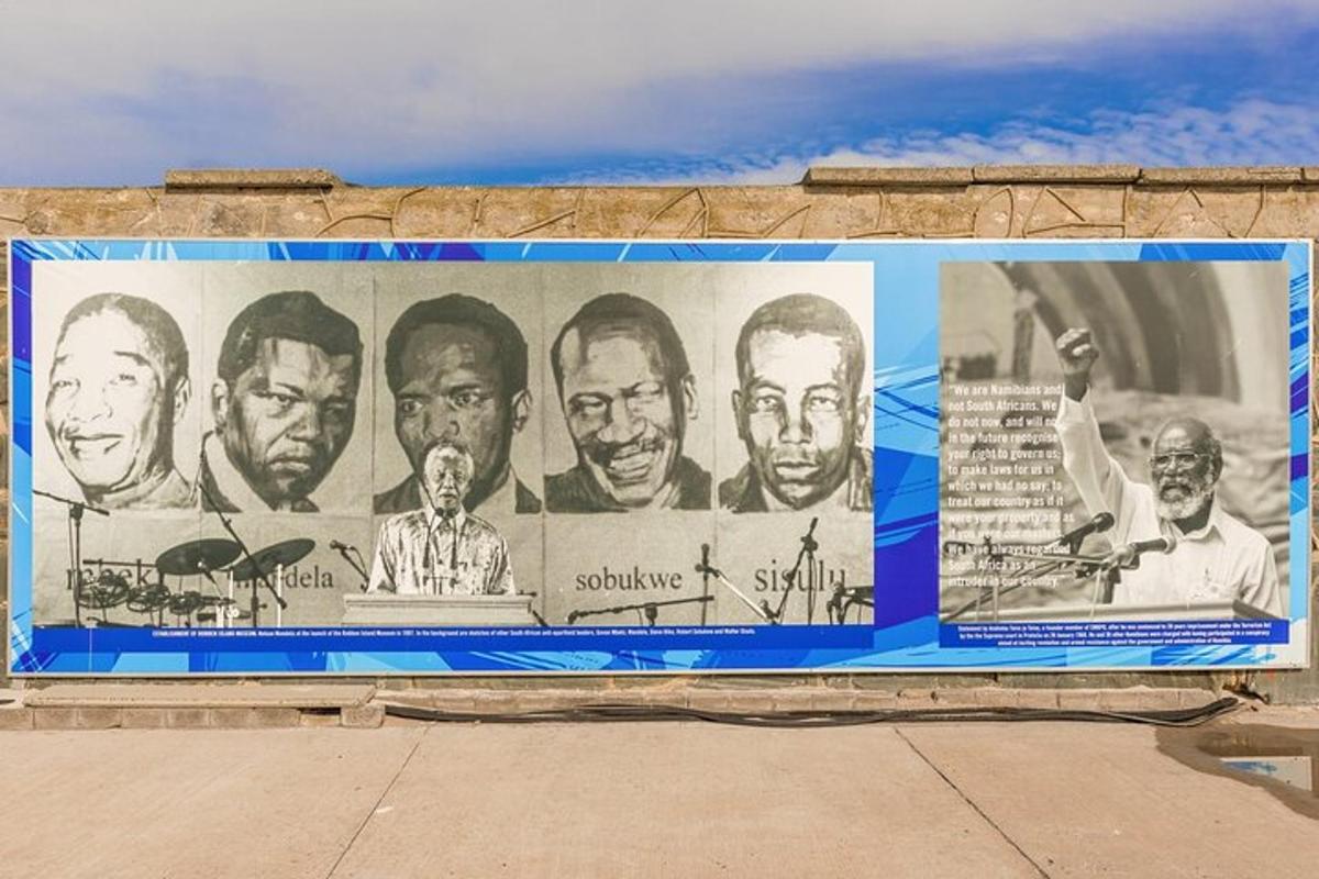 a large banner on the side of a building