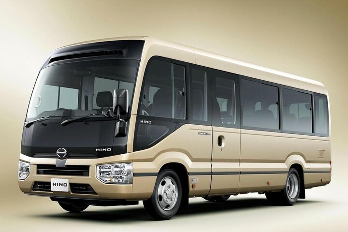 Acedes Benzi buss on näidatud valgel taustal