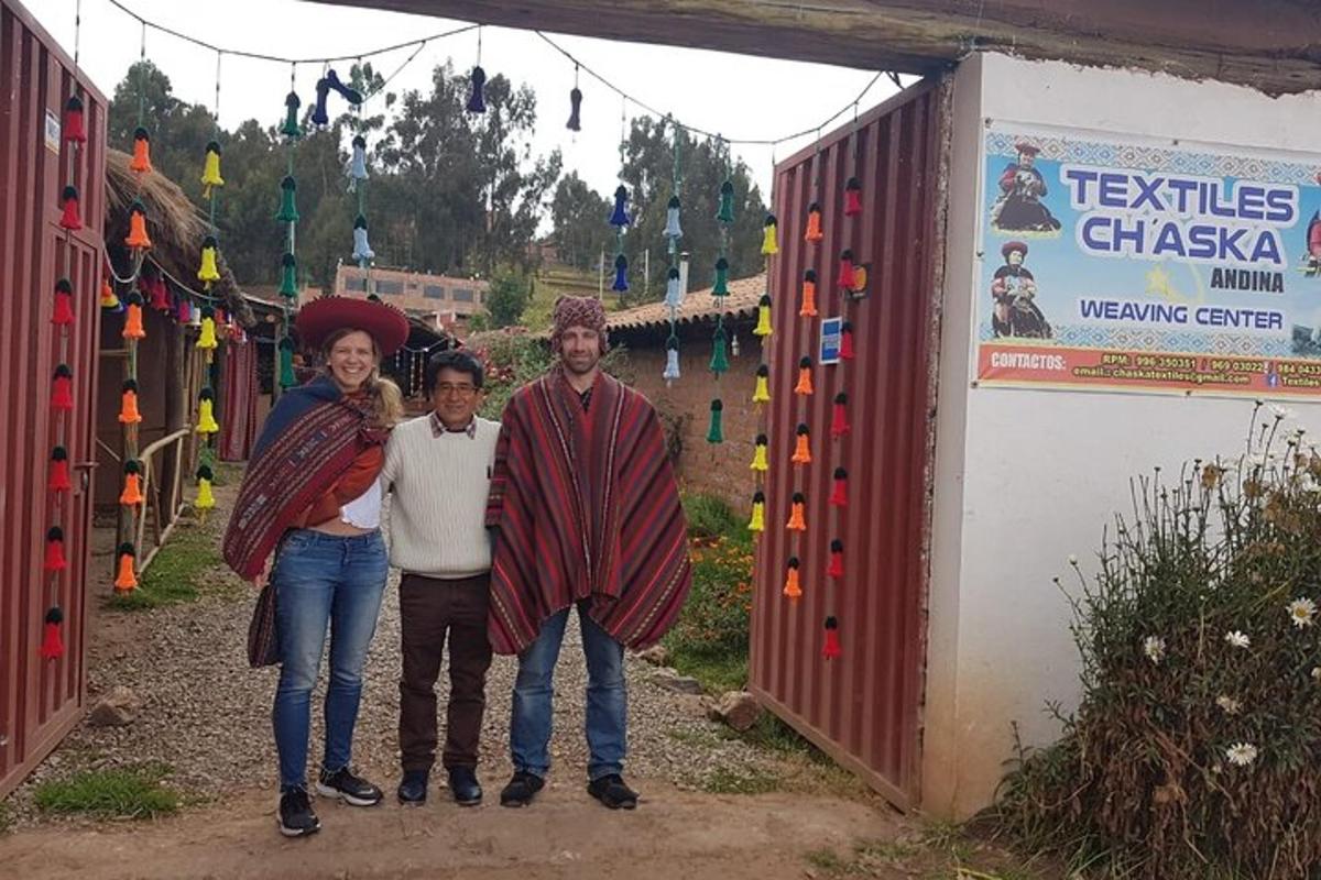 a group of people standing in front of a building