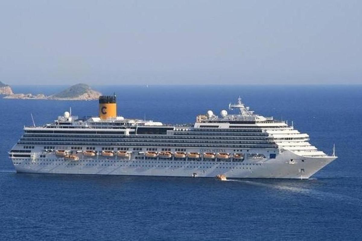 a large cruise ship in the ocean
