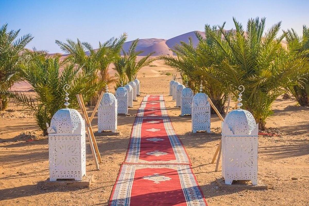 una catifa vermella al mig del desert