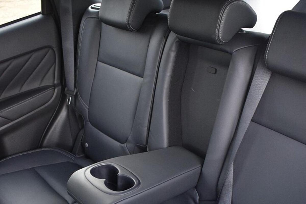a view of the back seat of a car