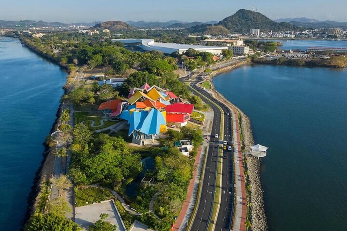 河流与房屋和汽车的鸟瞰图