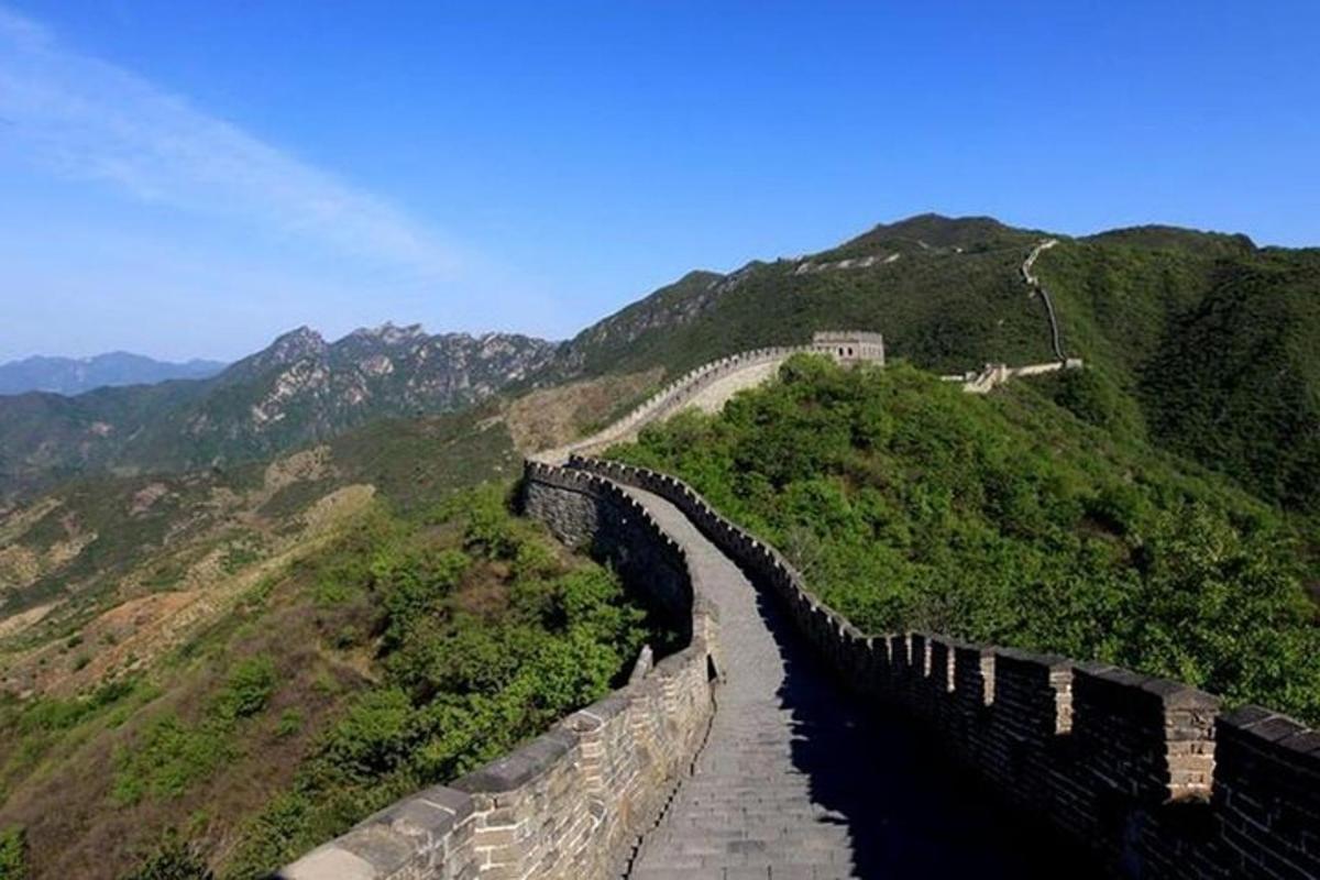 a view of the great wall of china