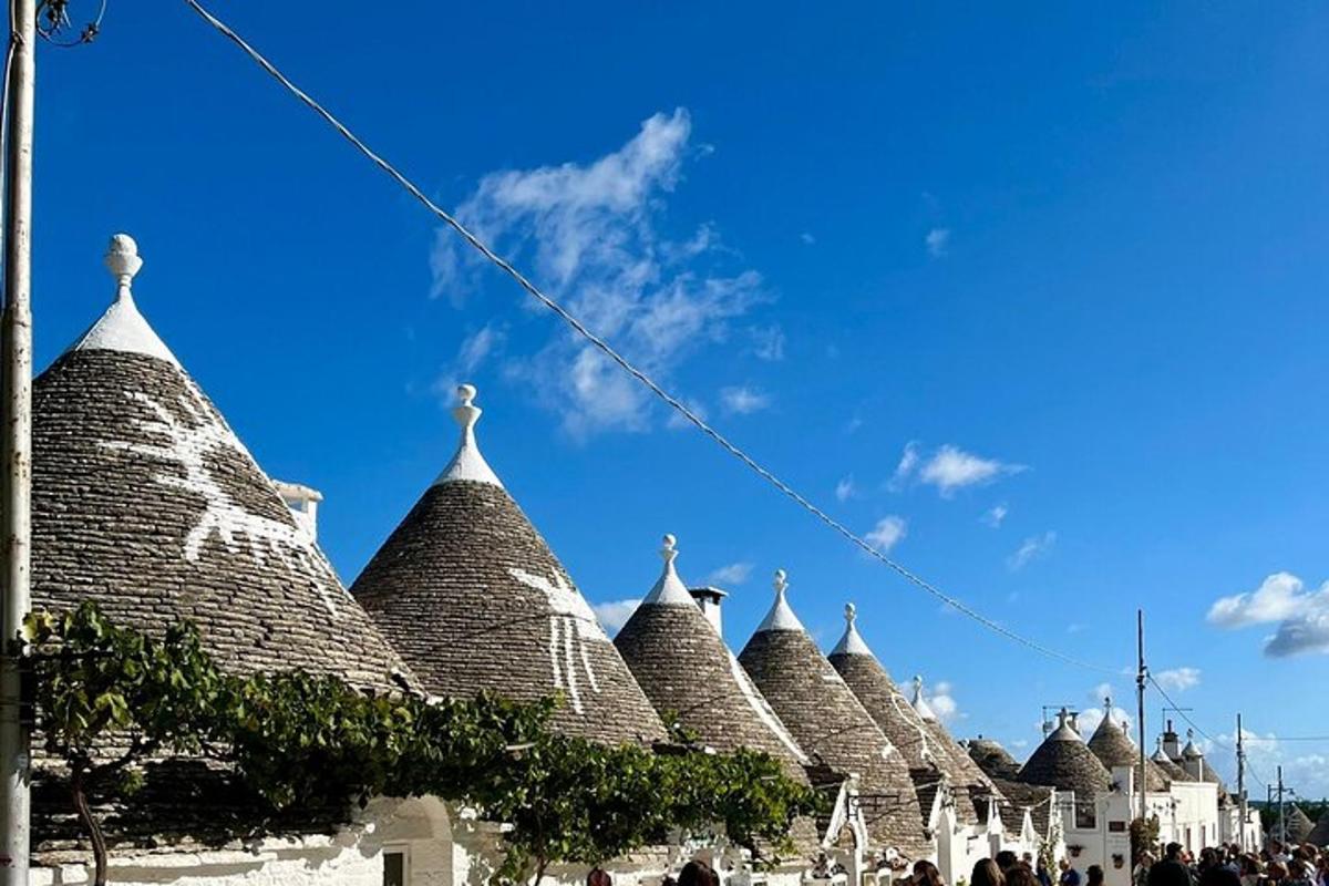 a row of pointed domes of a building