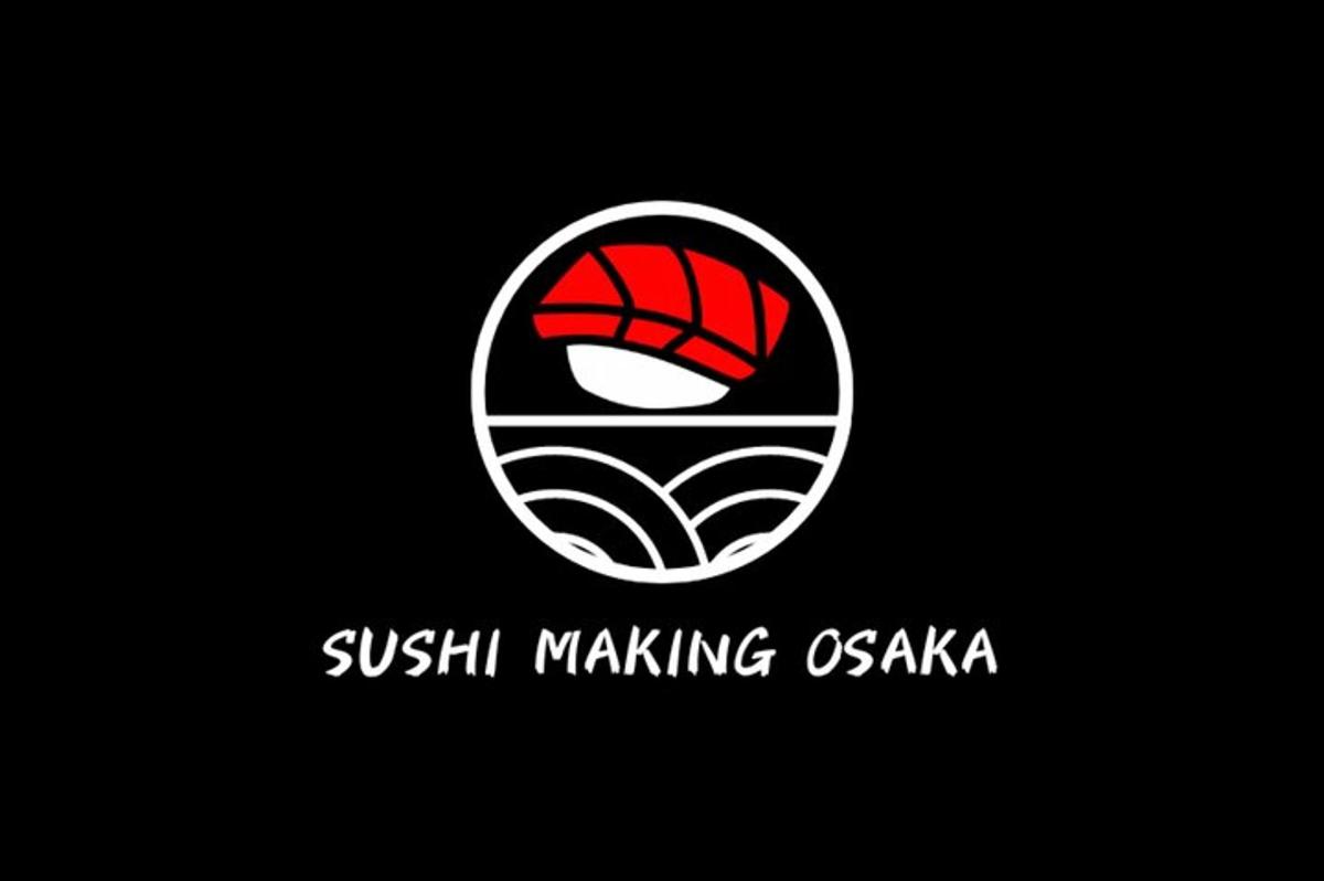 um logotipo para a fabricação de sushi em Osaka com uma bola de basquete