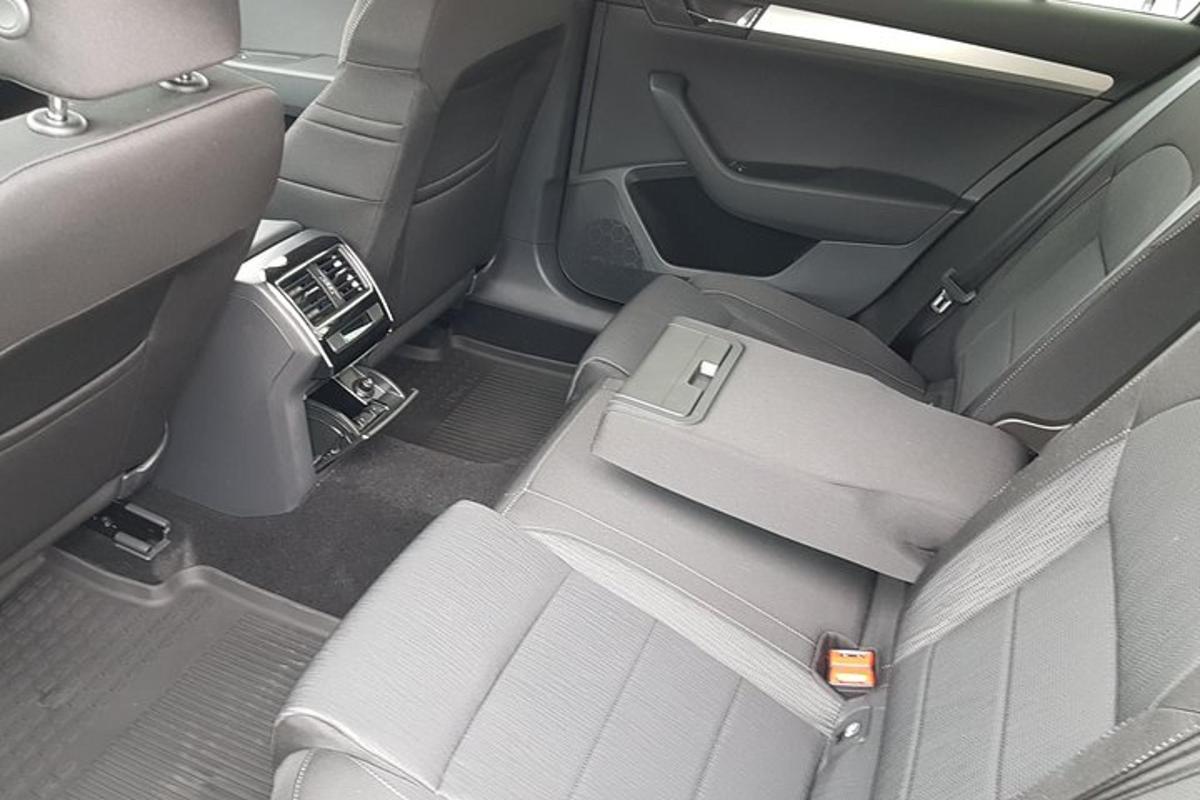 a view of the back seats of a car