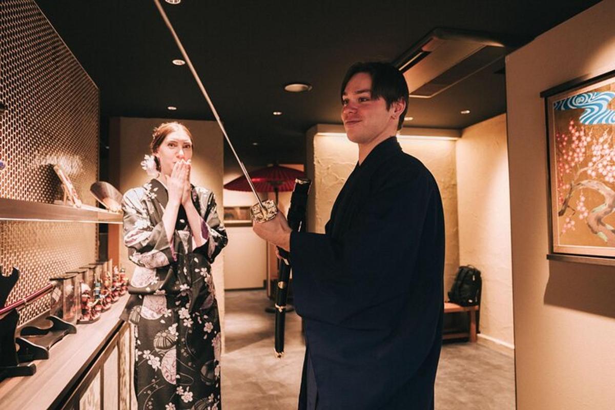 a man and a woman standing in a store