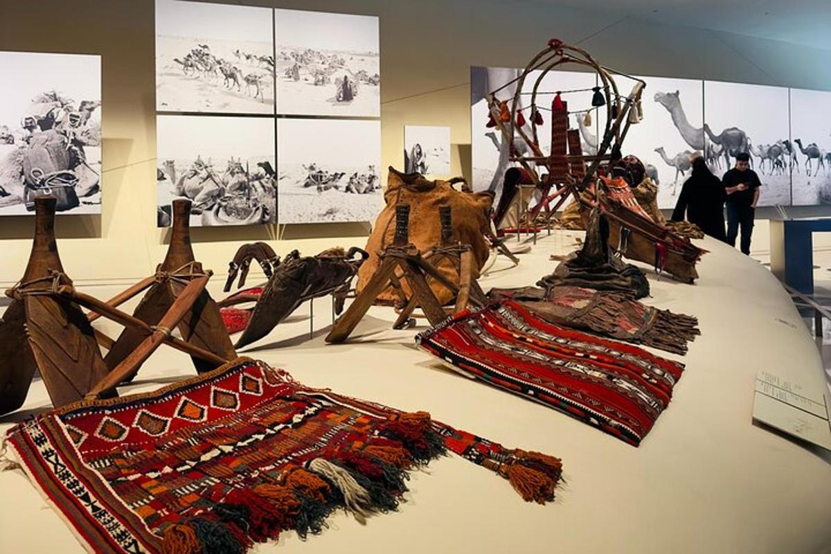 a group of items on display in a museum