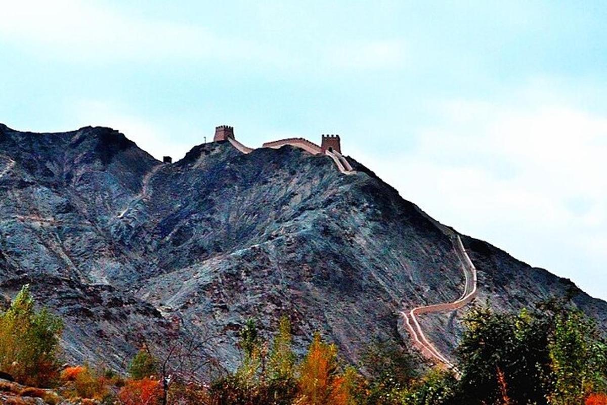 a mountain with a castle on top of it