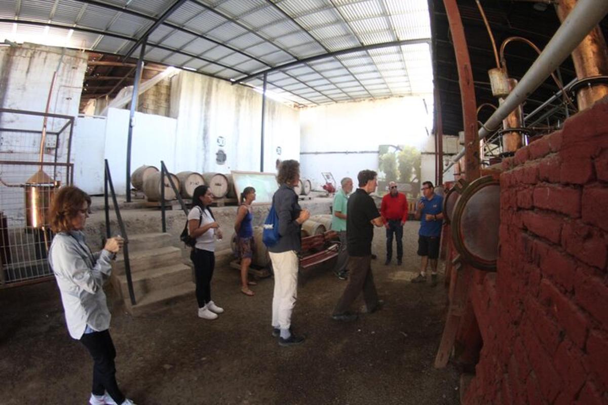 a group of people standing around in a building