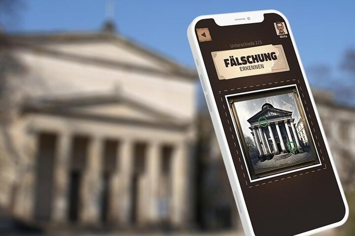 mobilní telefon stojící před budovou