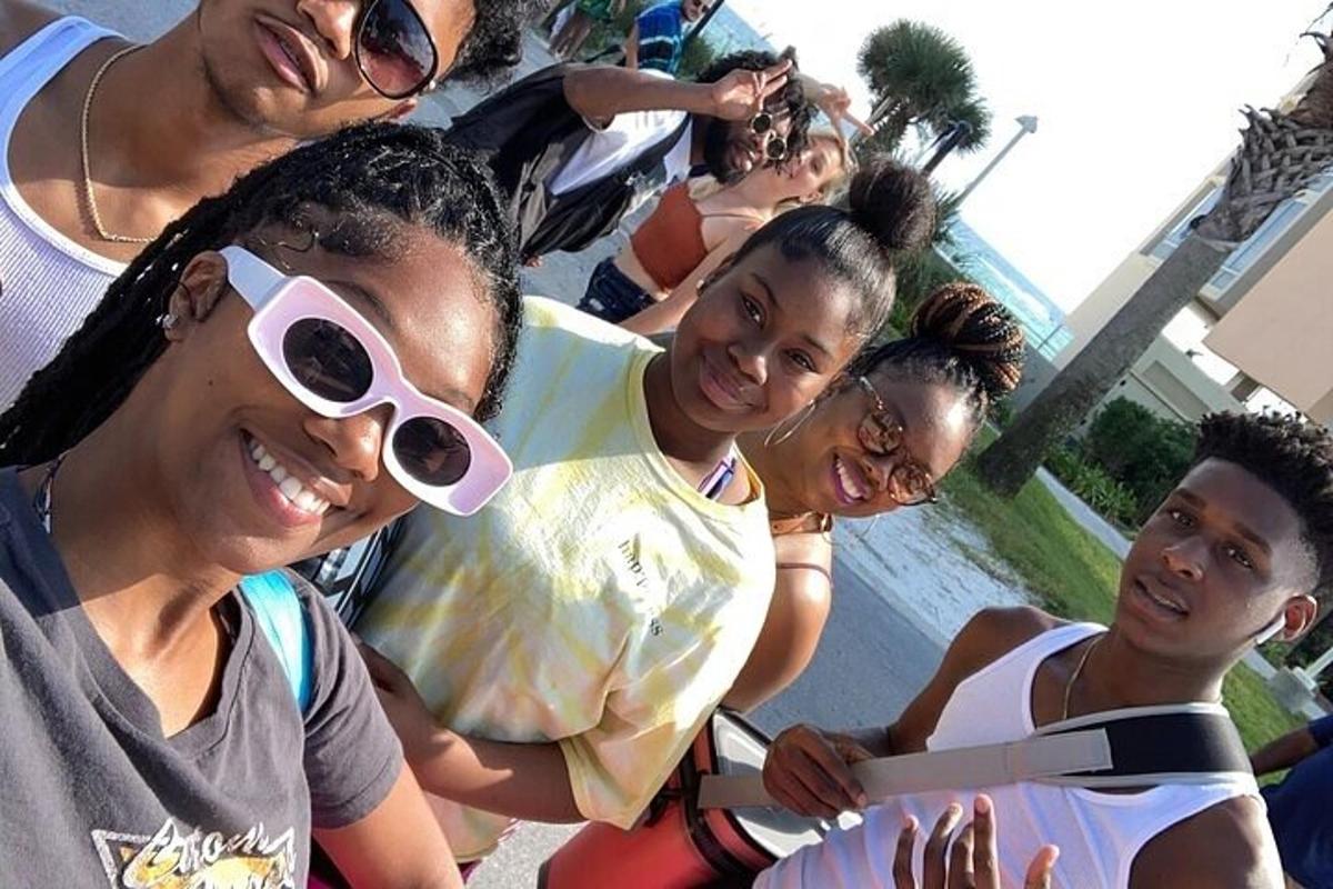a group of young women posing for a picture