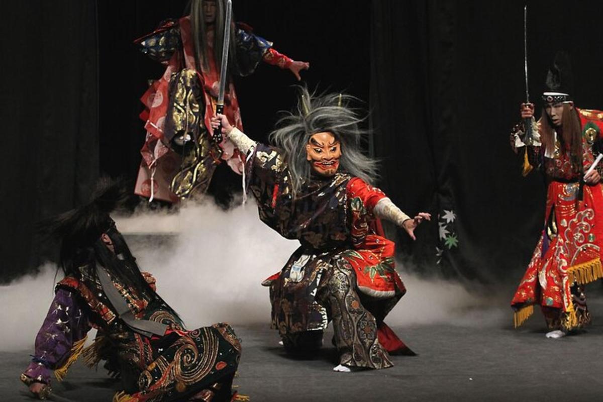 a group of people in costumes on a stage