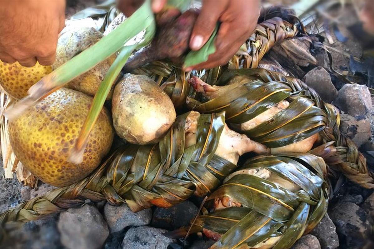 a person holding a basket of food with