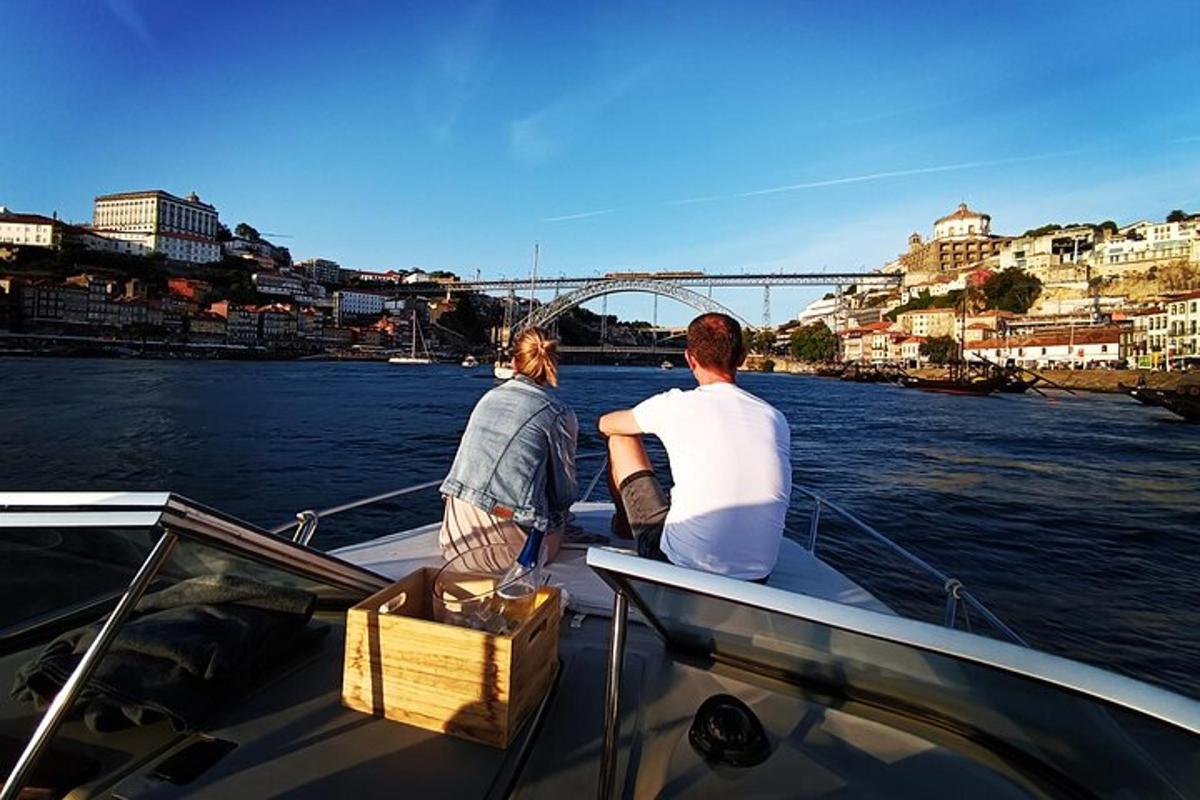 a man and a woman on a boat in the water