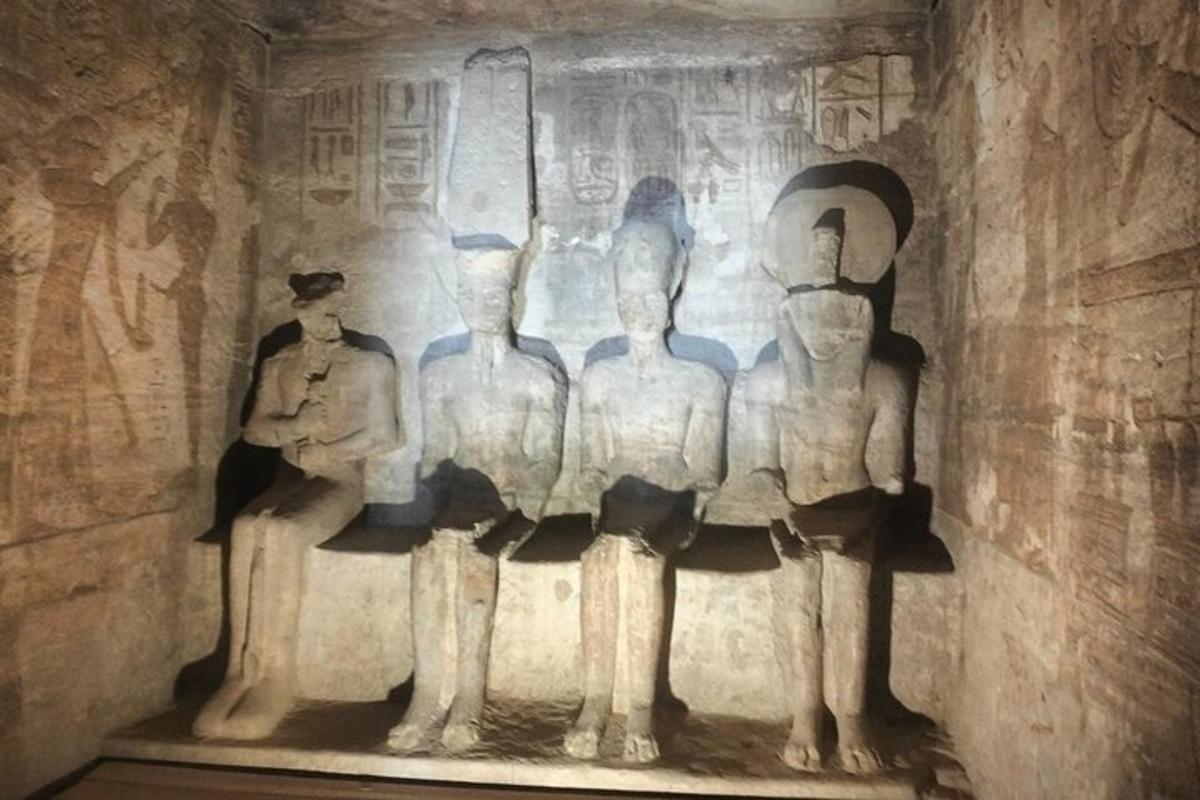 a stone relief of a group of people