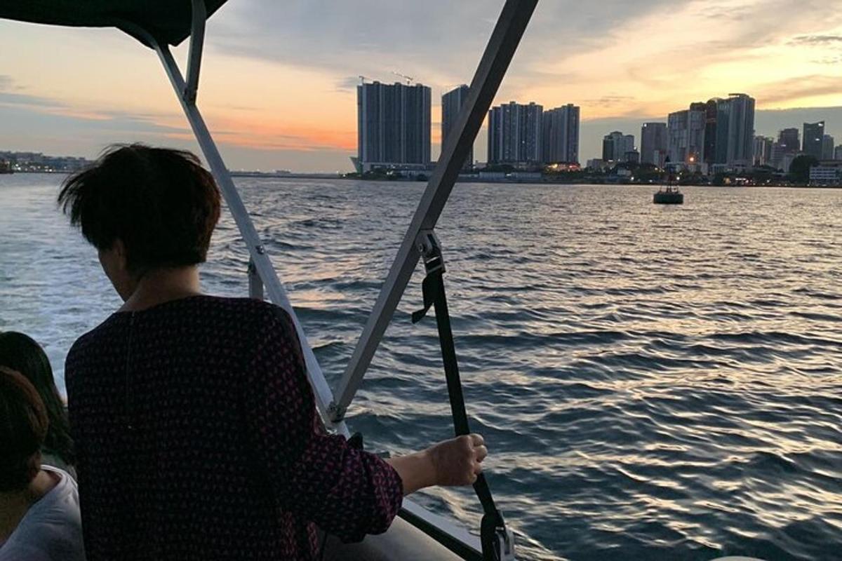 a woman on a boat in a body of water