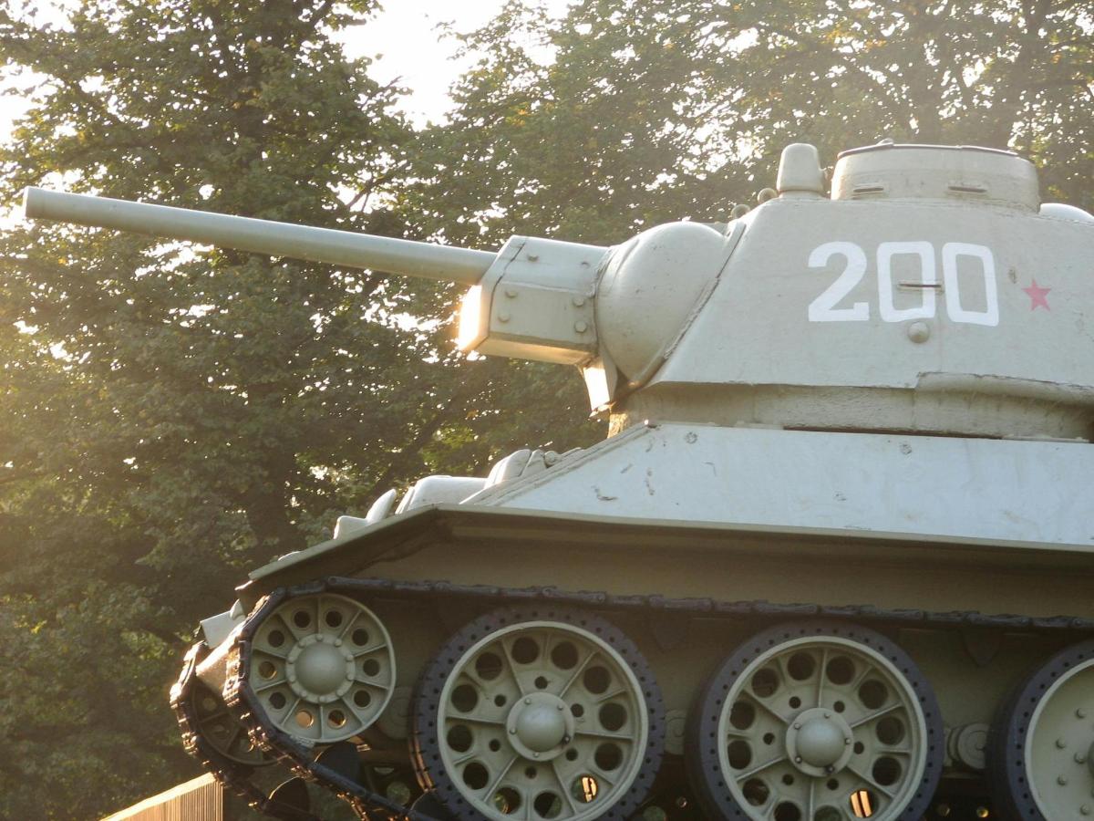 Un tanque con un cañón encima
